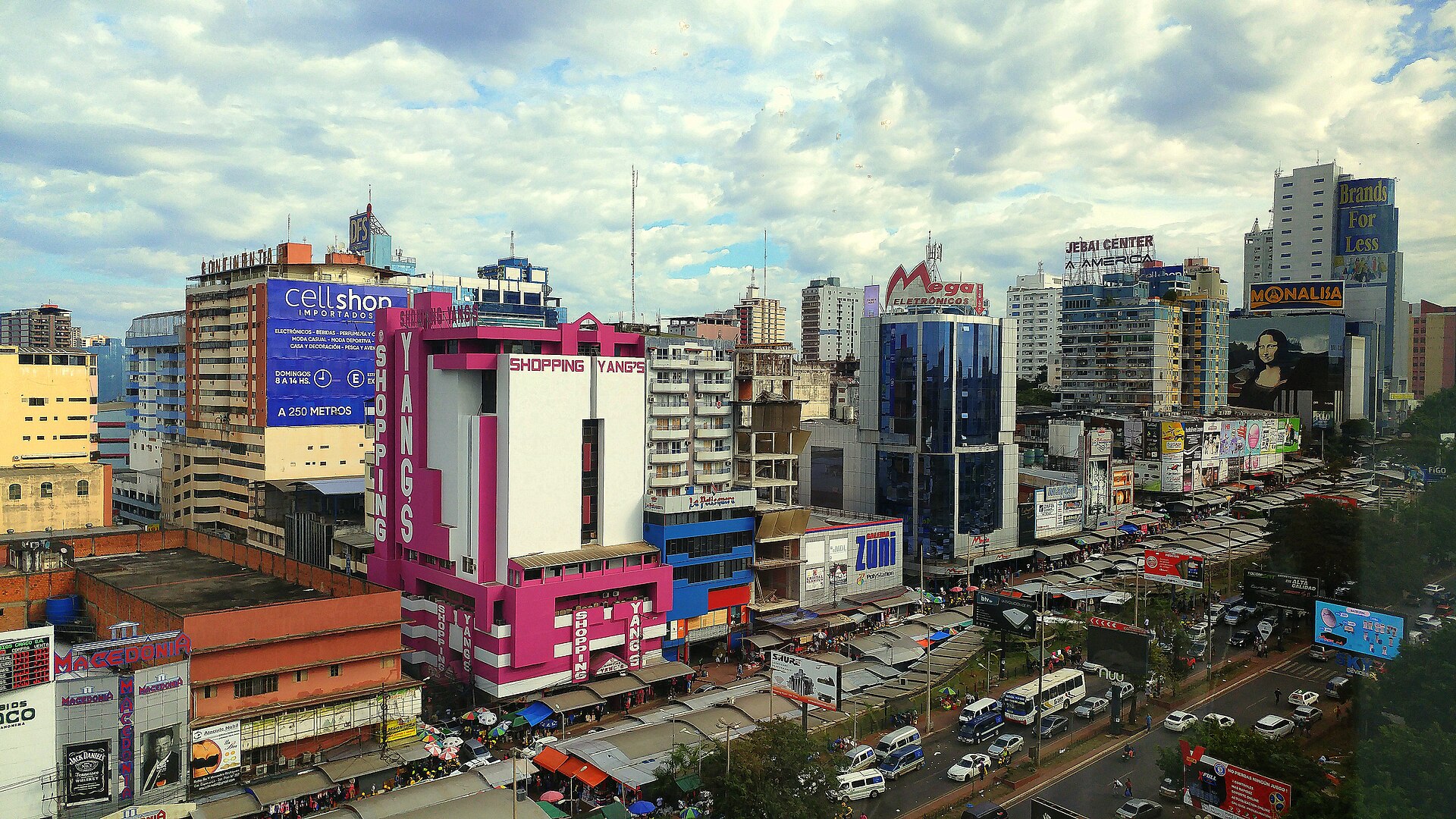 Vista del centro de Ciudad del Este
